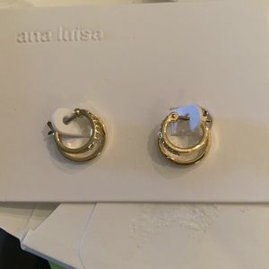 Ana Luisa gold plated small hoop earrings